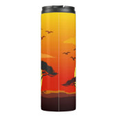 Bouteilles Isothermes Une belle femme africaine Silhouette sur les solei (Dos)