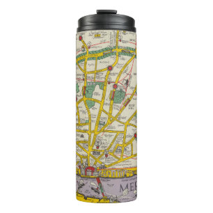 Bouteilles Isothermes Une carte de Merseyside, Liverpool