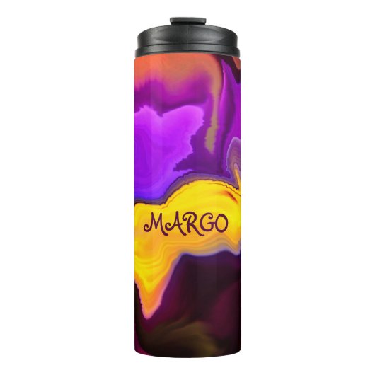 Bouteilles Isothermes Une explosion de violet et de jaune (Devant)