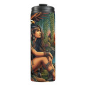 Bouteilles Isothermes Une femme amérindienne regarde par Desert Stream (Devant)