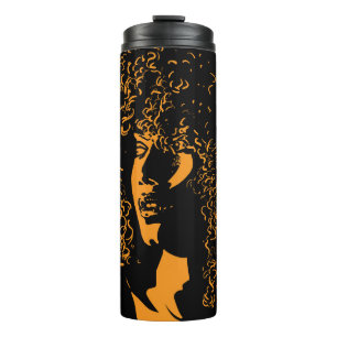 Bouteilles Isothermes Une jolie femme africaine avec portrait afro