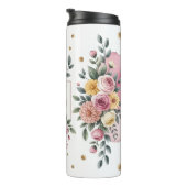 Bouteilles Isothermes Une maman florale aux roses roses (Tourné sur la droite)