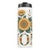 Bouteilles Isothermes Une mère florale de tournesol salue (Devant)