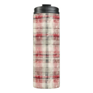 Bouteilles Isothermes Une série de dessins floraux tartan de Noël #15