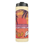 Bouteilles Isothermes Unicorn Flamant rose Beach (Devant)