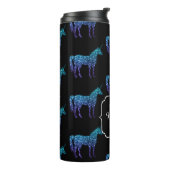 Bouteilles Isothermes Unicorn Sparkles aqua blue ombre motif Monogramme (Tourné sur la gauche)