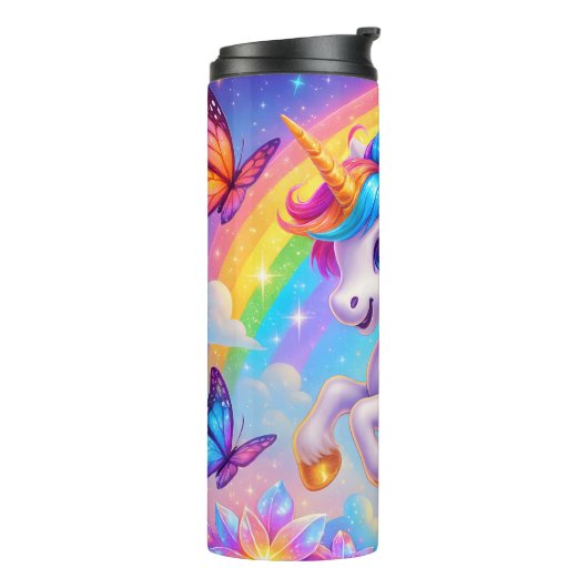 Bouteilles Isothermes Unicorne arc-en-ciel (Tourné sur la gauche)