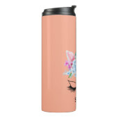 Bouteilles Isothermes Unicorne personnalisée rose (Tourné sur la gauche)