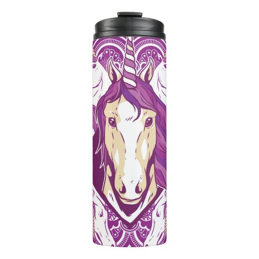 Bouteilles Isothermes Unicorne pourpre Mandala (Devant)