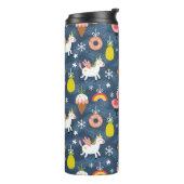 Bouteilles Isothermes Unicornes de Noël amusants et Flamants roses Motif (Tourné sur la gauche)