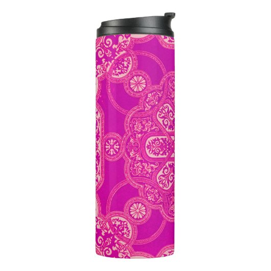 Bouteilles Isothermes Unique Motif rose violet rose clair (Tourné sur la gauche)