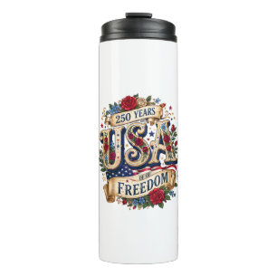 Bouteilles Isothermes usa 250 ans de liberté florale americana