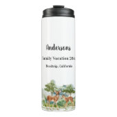 Bouteilles Isothermes Vacances en famille bois forêt animaux cerfs (Devant)