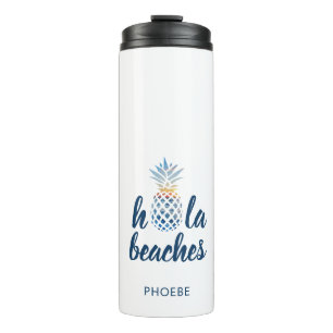 Bouteilles Isothermes Vacances sur la plage au bord de la mer à l'ananas
