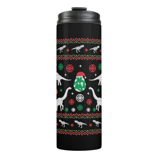 Bouteilles Isothermes Vacances Vilain Sweat de Noël DINOS T REX EGG FUN (Devant)