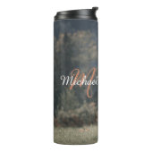 Bouteilles Isothermes Vache de Highland calvaire herbe d'automne monogra (Tourné sur la gauche)