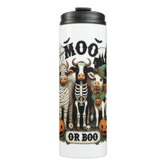 Bouteilles Isothermes Vache d'Halloween Moo ou Boo