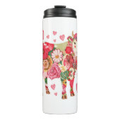 Bouteilles Isothermes Vache florale, Vache mignonne Design (Devant)