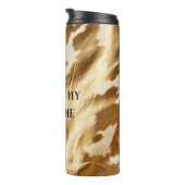 Bouteilles Isothermes Vachette blanche à crème blanche Western Gold (Tourné sur la droite)