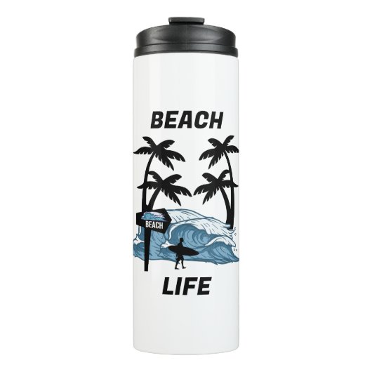 Bouteilles Isothermes Vague de plage Funny (Devant)