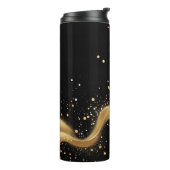 Bouteilles Isothermes Vague de poussière d'or magique sur noir (Tourné sur la gauche)