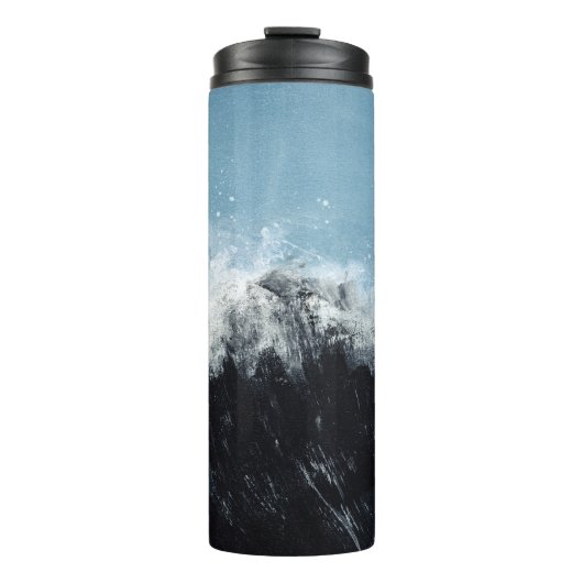 Bouteilles Isothermes Vague marine : design peint à la main (Devant)