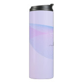 Bouteilles Isothermes Vagues Abstraites Bleu rose Bleu Thermal Tumbler (Tourné sur la gauche)