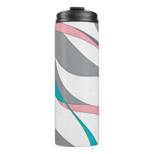 Bouteilles Isothermes Vagues abstraites Rose Bleu GrisThermique Tumbler