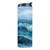 Bouteilles Isothermes Vagues dans l'océan. Impressionnisme moderne, mode (Tourné sur la gauche)