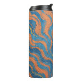 Bouteilles Isothermes vagues de corail et d'indigo (Tourné sur la gauche)