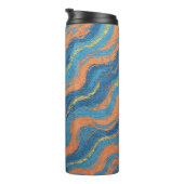 Bouteilles Isothermes vagues de corail et d'indigo (Tourné sur la droite)