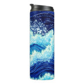 Bouteilles Isothermes Vagues de l'océan bleu (Tourné sur la droite)