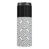 Bouteilles Isothermes Vagues psychédéliques noires et blanches (Dos)