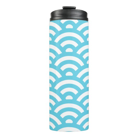 Bouteilles Isothermes Vagues texture bleu marine (Devant)