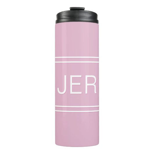 Bouteilles Isothermes Vaisselle avec Initiales Monogrammes Chic Féminin (Devant)