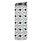 Bouteilles Isothermes Valentines Jour Coeurs Chevron Motif noir blanc (Tourné sur la gauche)