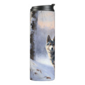 Bouteilles Isothermes Vallhund suédois Laisser neiger Noël (Tourné sur la gauche)