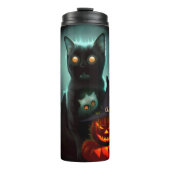 Bouteilles Isothermes Vampire Chat et Assistant Citrouille Halloween Sur (Devant)