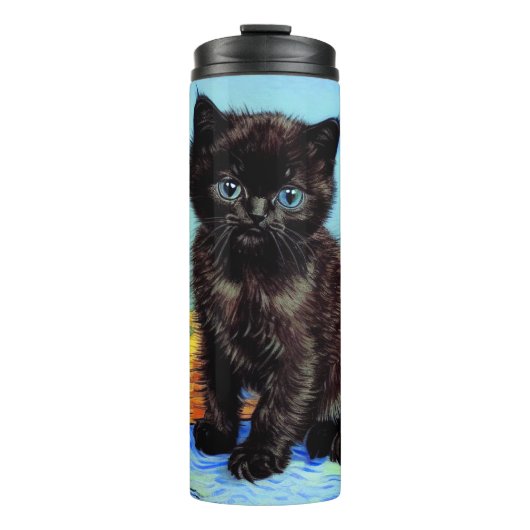 Bouteilles Isothermes Van Gogh Black Kitten avec fils (Devant)