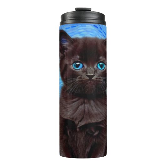 Bouteilles Isothermes Van Gogh Starry Night Black Cat (Devant)