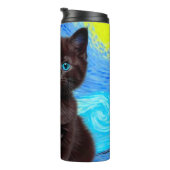 Bouteilles Isothermes Van Gogh Starry Night Black Cat (Tourné sur la droite)