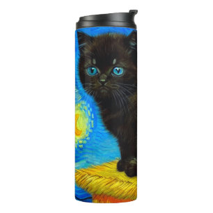 Bouteilles Isothermes Van Gogh Style Starry Night Cat