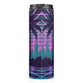 Bouteilles Isothermes Vaporwave 80s Neon Grid Synthwave Art Poster (Dos)