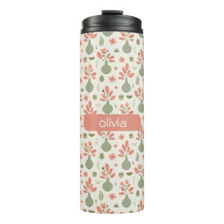 Bouteilles Isothermes Vase florale souple Motif — Accent rose pâle