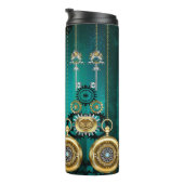 Bouteilles Isothermes Veille bijoux Steampunk sur un Arrière - plan vert (Tourné sur la droite)