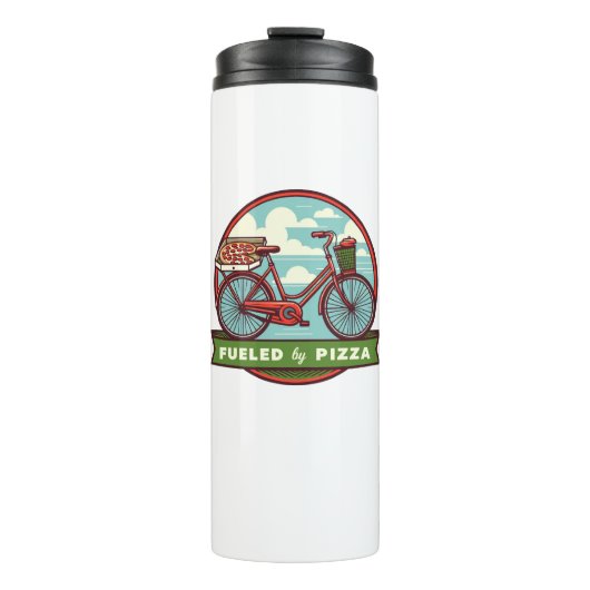Bouteilles Isothermes Vélo alimenté par pizza (Devant)