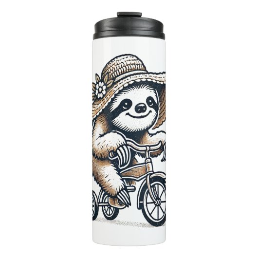 Bouteilles Isothermes Vélo d'équitation Sloth (Devant)