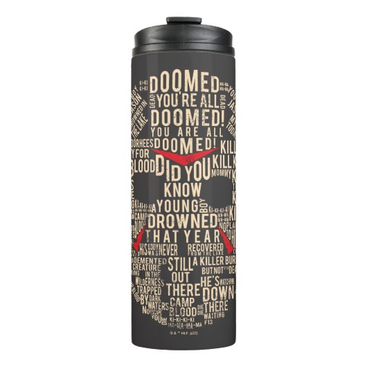 Bouteilles Isothermes Vendredi 13 | Masque de hockey typographique (Devant)