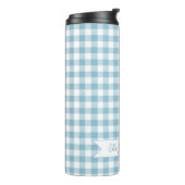 Bouteilles Isothermes Vérification de buffle bleu décoratif (Tourné sur la gauche)