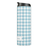 Bouteilles Isothermes Vérification de buffle bleu décoratif (Tourné sur la droite)
